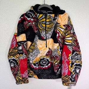 NWT Free People Wild and Free Printed Fleece Pullover Athleisure Gorpcore large